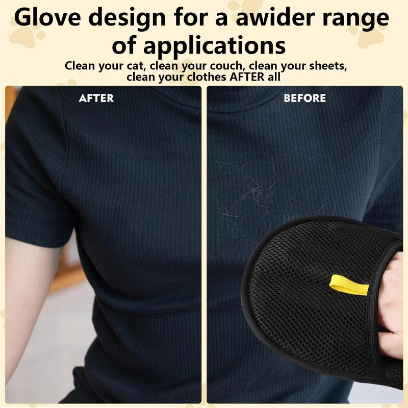 Pet Hair Removal Tool Gloves for Cat Dog Upgrade Efficient Grooming