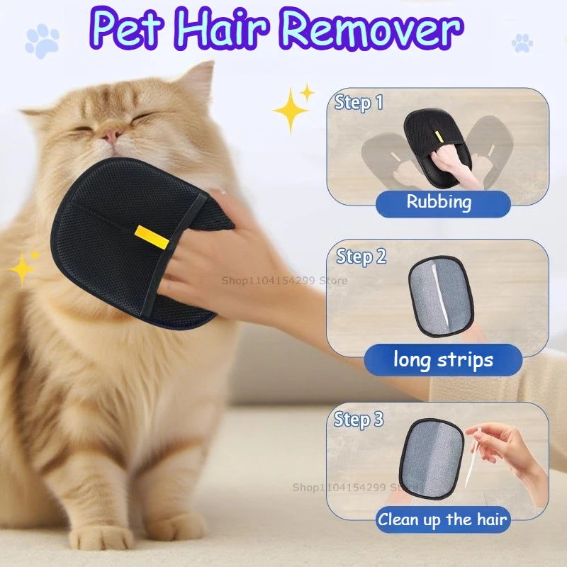 Pet Hair Removal Tool Gloves for Cat Dog Upgrade Efficient Grooming